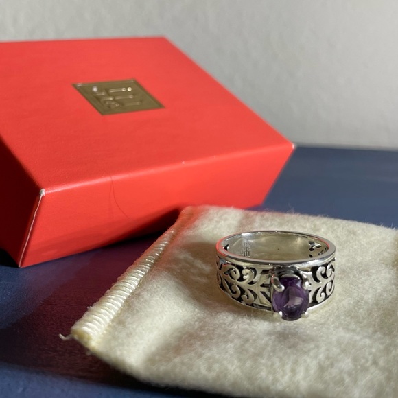 James Avery Adoree Amethyst 925 Sterling Silver Ring Sz 8.5 - RETIRED - Picture 5 of 6